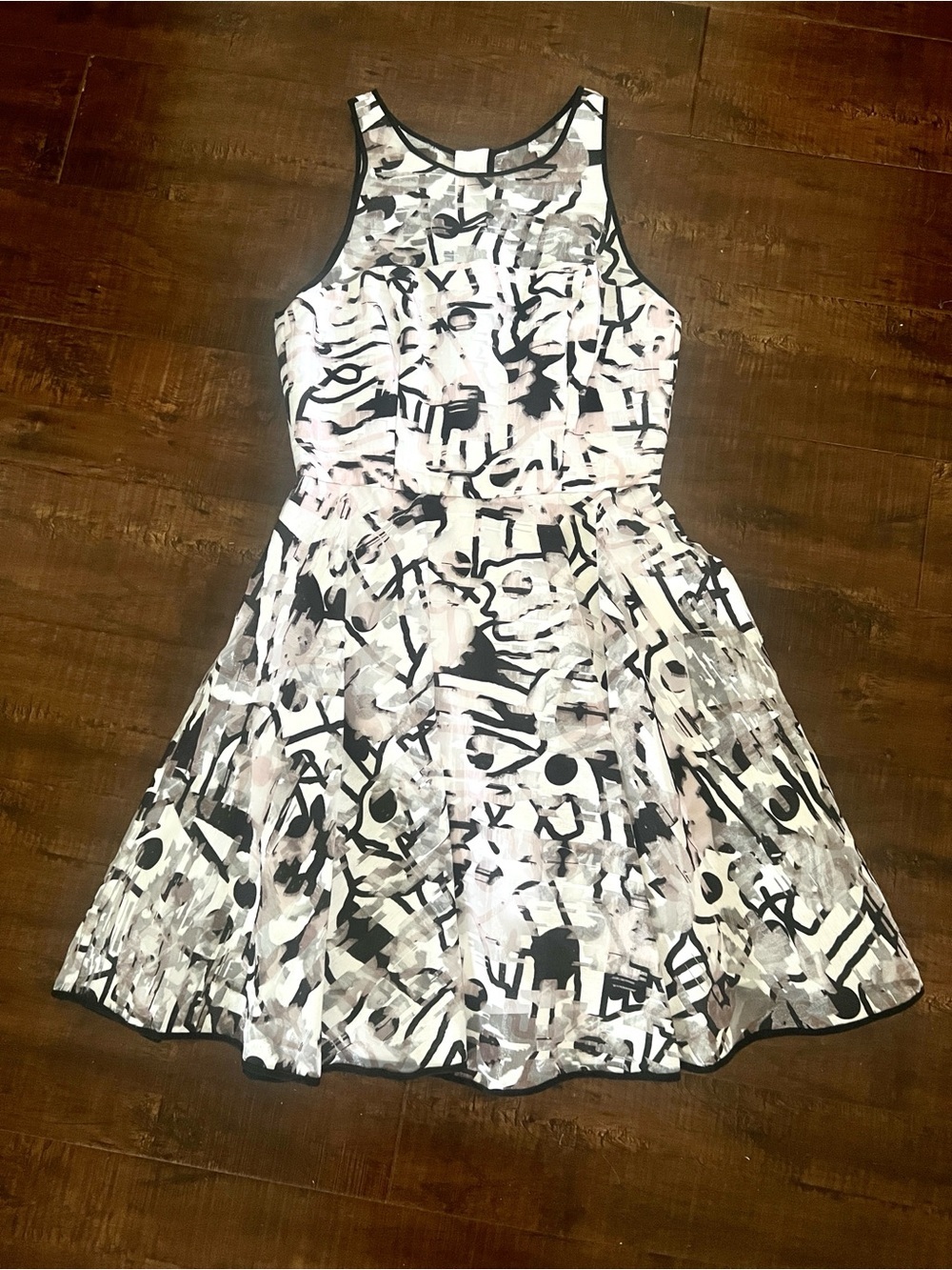 Milly New York "Surrealist" Fil Coupé Scribble Print Dress